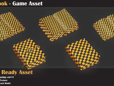25 Book - Game Asset   3D model