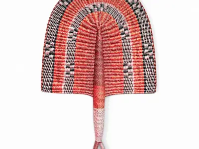 African Handwoven Fan 32 3D model