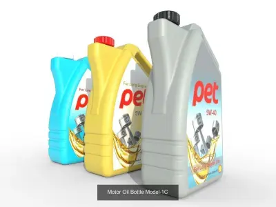 Motor Oil Bottle Collection 01 3D Model Pack