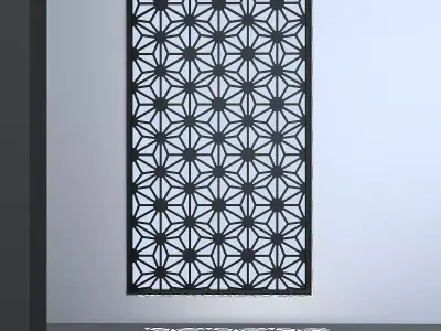 3d screen decorative metal Low-poly 3D model