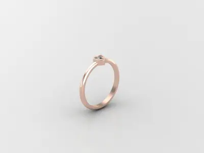 Solitaire Ring Version 1 SR24 3D model