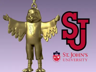 NCAA - Necklaces ST JOHNS UNIVERSITY - Hanging Figurine 3D print model