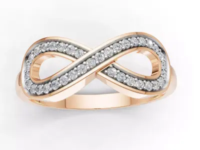 AV 710 Infinity of Love Diamond Ring for Women 3D print model