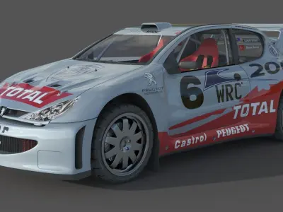 Peugeot 206 WRC 3D model