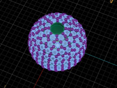 The ball with diamonds pave 3D print model