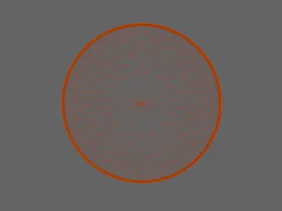 Minimalist Round Wall Mirror Low-poly 3D model