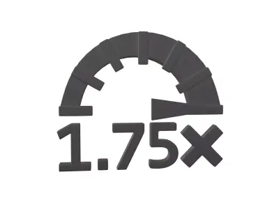 Speed 1 point 75 Symbol v1 001 Low-poly 3D model