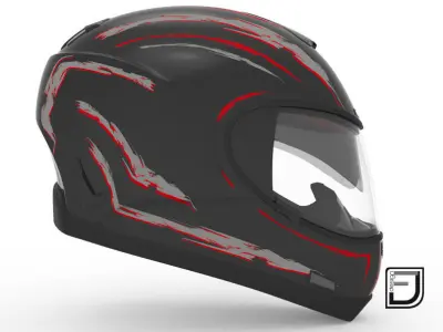 Black Helmet H10 3D model