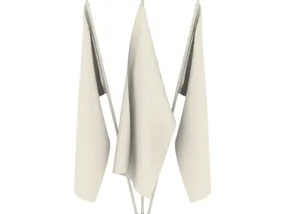 North Korea Flag Pack 3D model