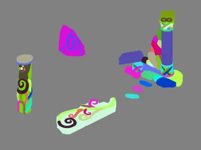 Stone Elf Area - Stele 01 3D model