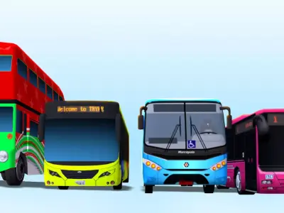3D Bus pack 3D model
