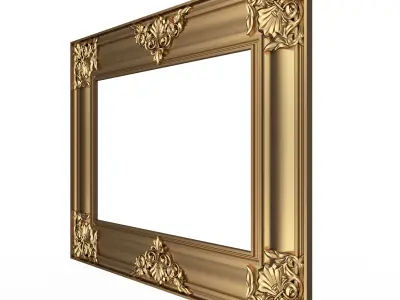 Classic Frame and Mirror 078 Low-poly 3D model