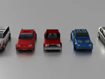 Low Poly Car Models Low-poly 3D model