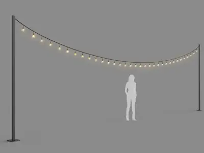 Vintage Lights String 3D model