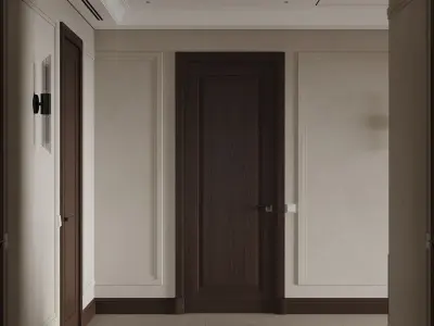 Interior Designed Scene with HALLWAY 2ND floor and STAIRS 3D model