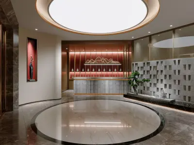 reception lobby 3D model