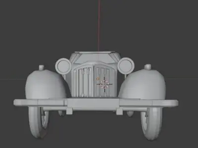 Old car 3dmodel view 3D model