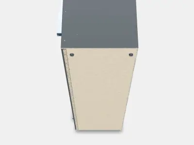 PAX Add-on corner unit with 4 shelves 11 Low-poly 3D model