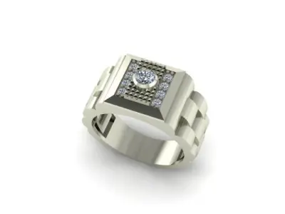 man ring for daimonds 3D print model