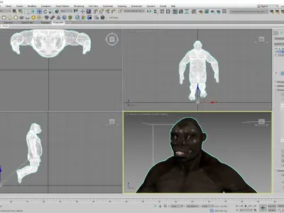 Realistic Rigged Gorilla 3D model