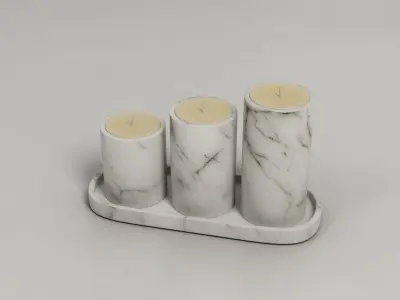 Stone Candles 3D model
