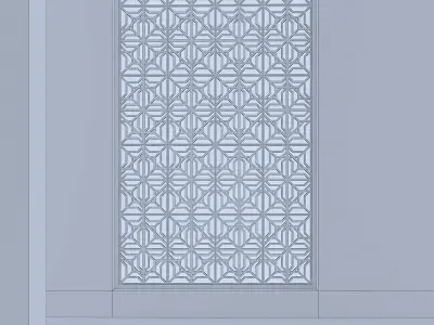 3d Screen window with pattern Low-poly 3D model