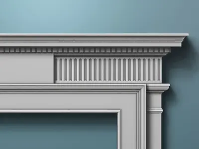 Georgian style fireplaces series No3 3D model