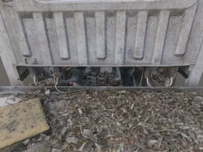 Wreck of a delivery van 3D model