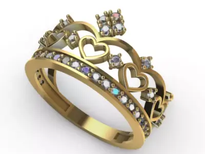 Ring woman anillo dama mujer  3D print model