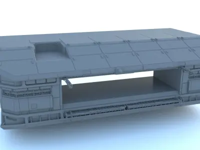Sci Fi structures kitbash 3D model