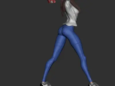 Baseball Girl 3D print model
