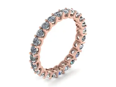 U Shaped Eternity Ring 2 point 8 mm stone size swiss 19 and EU59 3D print model