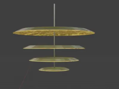 Gold Lamp 3D model