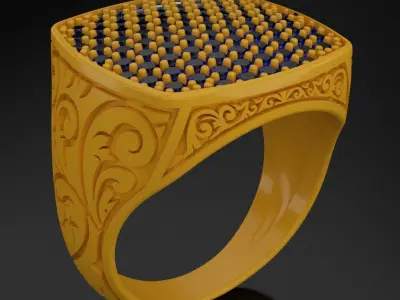 Engraved Ring for Men  3D print model