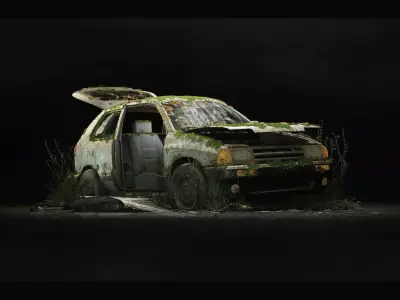 Procedural Vehicles - Hatchback UE4 UE5 Low-poly 3D model