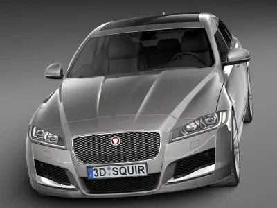 Jaguar XF 2016 bixenon 3D model