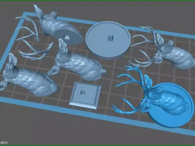 Mule Deer Buck bust 3D print model