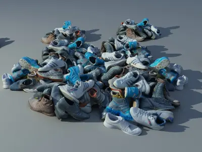 Garbage  Boots Low-poly 3D model