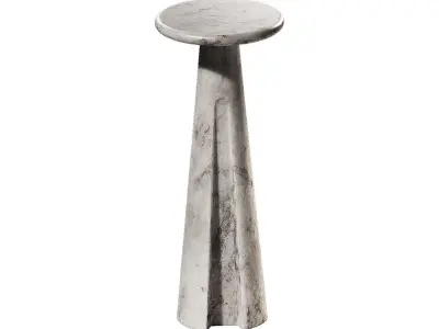 cb2 Ciccio side table Pasar side table white marble 3D model