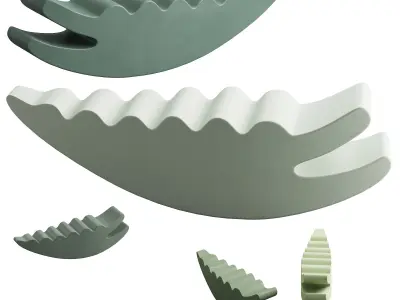 098 Plust COCCODRILLO Polyethylene rocking horse 3D model