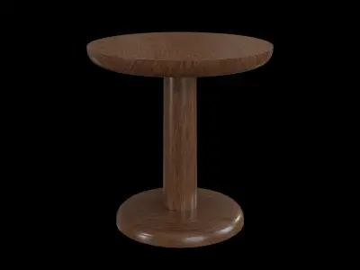 PON-Table Model-1280 smoke oak Low-poly 3D model