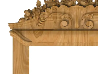 Carved picture frame STL 3D model 2