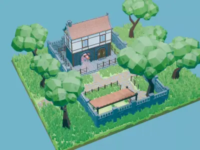 Medieval Backsmith House Free 3D model