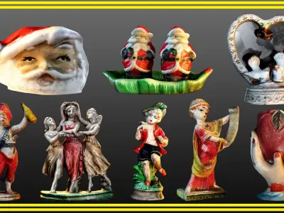 antique decorative low poly model Low-poly 3D model