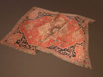 Antique Carpet -PBR Game Ready 3D model Low-poly 3D model