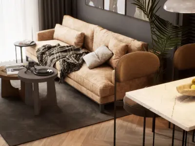 CGHelios interior 03 Apartment  Unreal ENGINE  Low-poly 3D model