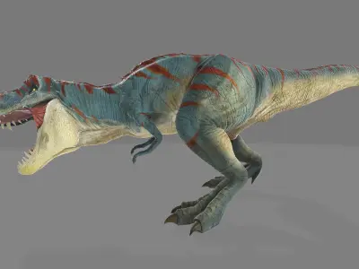 animated t-rex Low-poly 3D model