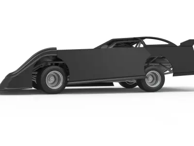 Super Dirt Late model for Pavement while turning Scale 1 to 25 3D print model