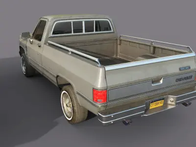 Chevrolet C10 1982 Grey Low-poly 3D model