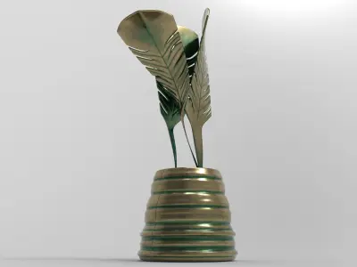 Leafy Decor Low-poly 3D model